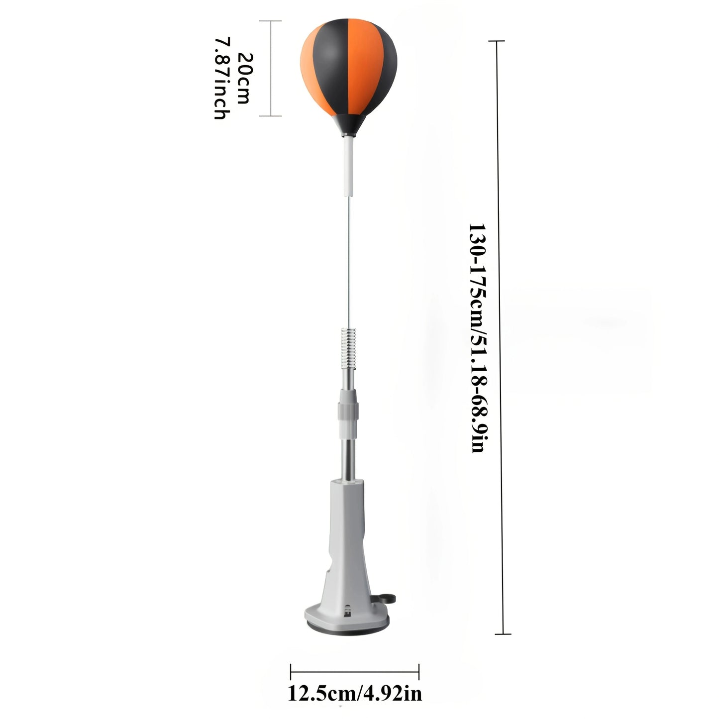 1Pc Height Adjustable Boxing Speed Training Ball- Durable PU Material Suitable for Home and Gym Reflexes and Hand-Eye Coordinati