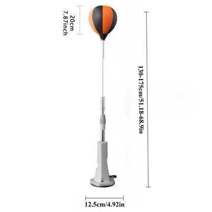 1Pc Height Adjustable Boxing Speed Training Ball- Durable PU Material Suitable for Home and Gym Reflexes and Hand-Eye Coordinati