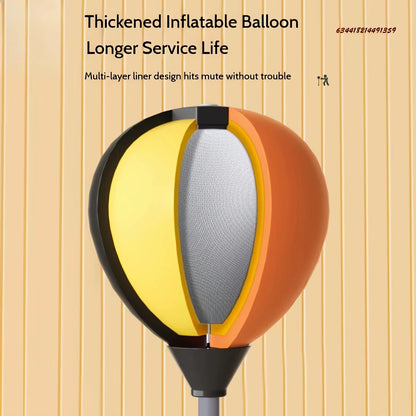 1Pc Height Adjustable Boxing Speed Training Ball- Durable PU Material Suitable for Home and Gym Reflexes and Hand-Eye Coordinati